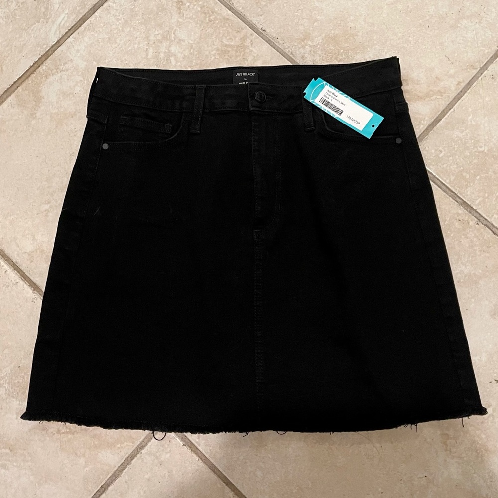 Black Denim Skirt